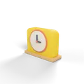 A clay mantel clock